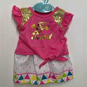 My Life doll skirt outfit with sequins